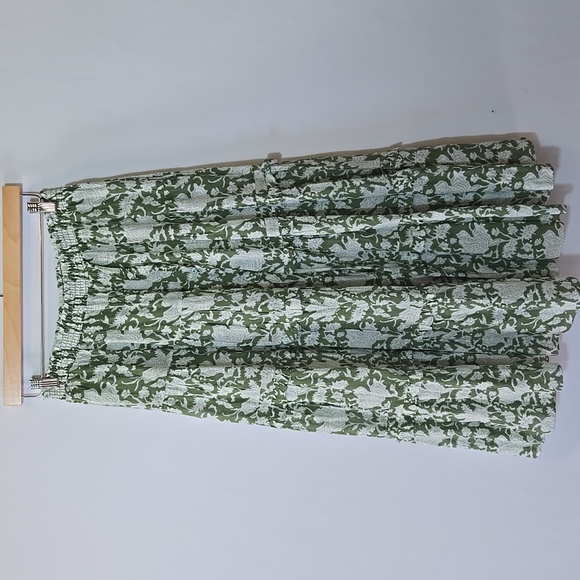 Maje Jitale‎ Floral Printed Ruffled Midi Skirt Size XL Cottagecore Travel Twee - Picture 4 of 16